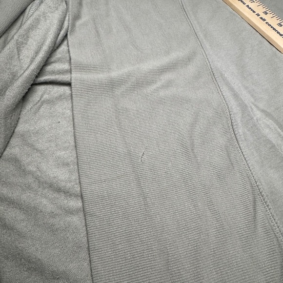 Athleta Pranayama Wrap Cardigan Sage Green Tencel Modal Open Front Pockets M - Picture 8 of 9